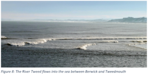 Figure 8: The River Tweed flows into the sea between Berwick and Tweedmouth