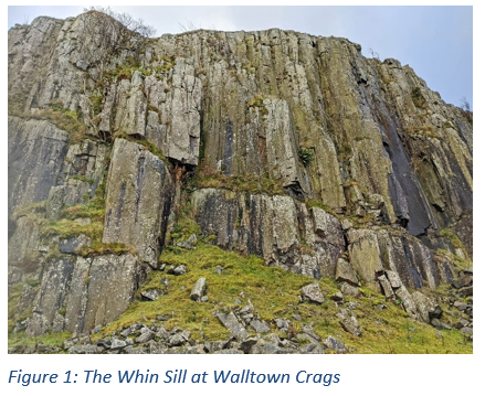 Figure 1: The Whin Sill at Walltown Crags