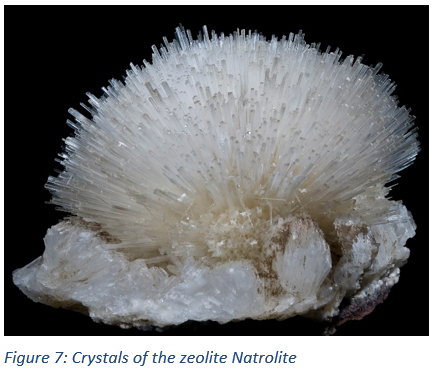 Figure 7: Crystals of the zeolite Natrolite