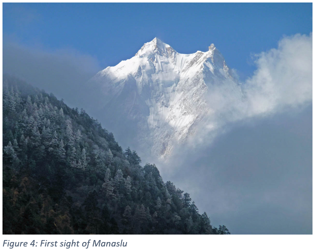 Figure 4: First sight of Manaslu