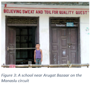 Figure 3: A school near Arugat Bazaar on the Manaslu circuit