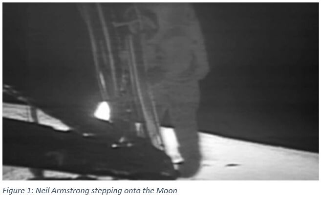 Figure 1: Neil Armstrong stepping onto the Moon