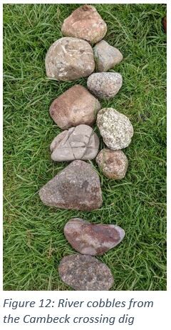 Figure 12: River cobbles from the Cambeck crossing dig