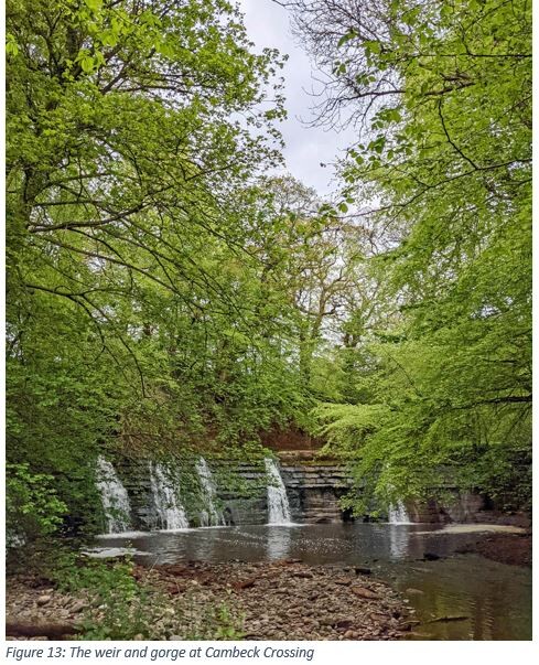 Figure 13: The weir and gorge at Cambeck Crossing