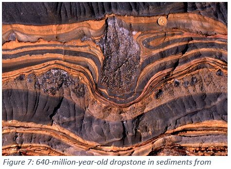 Figure 7: 640-million-year-old dropstone in sediments from