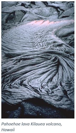 Pahoehoe lava Kilauea volcano, Hawaii