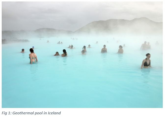 Fig 1: Geothermal pool in Iceland