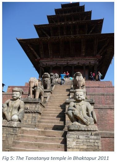 Fig 5: The Tanatanya temple in Bhaktapur 2011