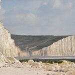 Bands of flint in the chalk cliffs at Birling Gap, Sussex